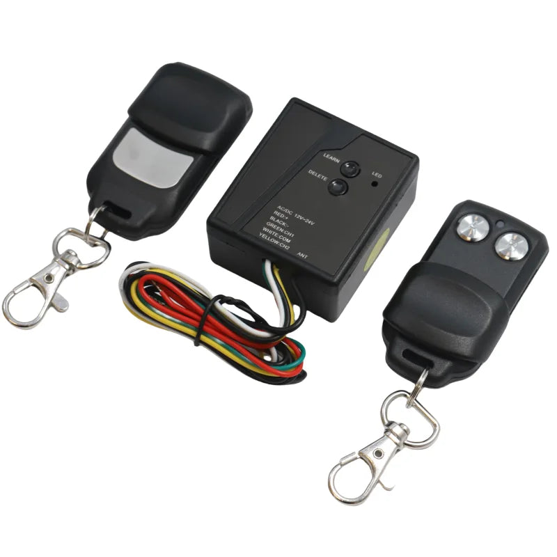 Garage Door Gate Opener 12V-24V AC/DC 2 CHS Terminal Block or Cable RF Receiver Connect