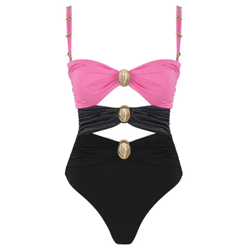 One-Piece Swimsuit and Skirt Blue Swimwear Bikini Female Vocation Bathing Suit Beachwear Beach Dress Sarong