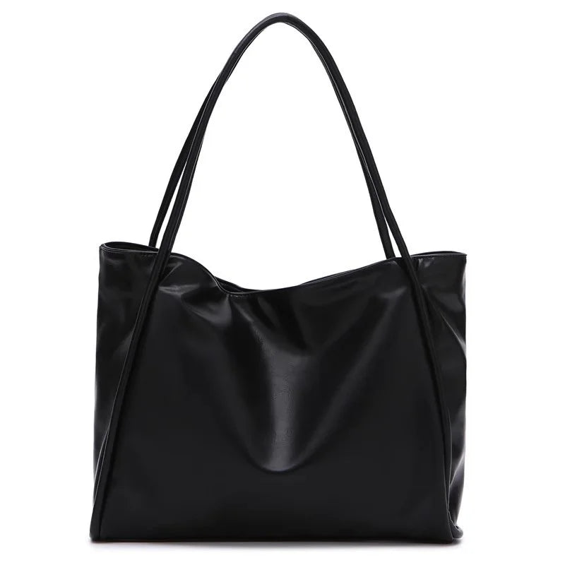 Women Tote Bag Fashion Underarm Pouch Large Capacity Soft Pu Leather Shoulder Bag Retro Crossbody Bag Casual Portable BucketBags