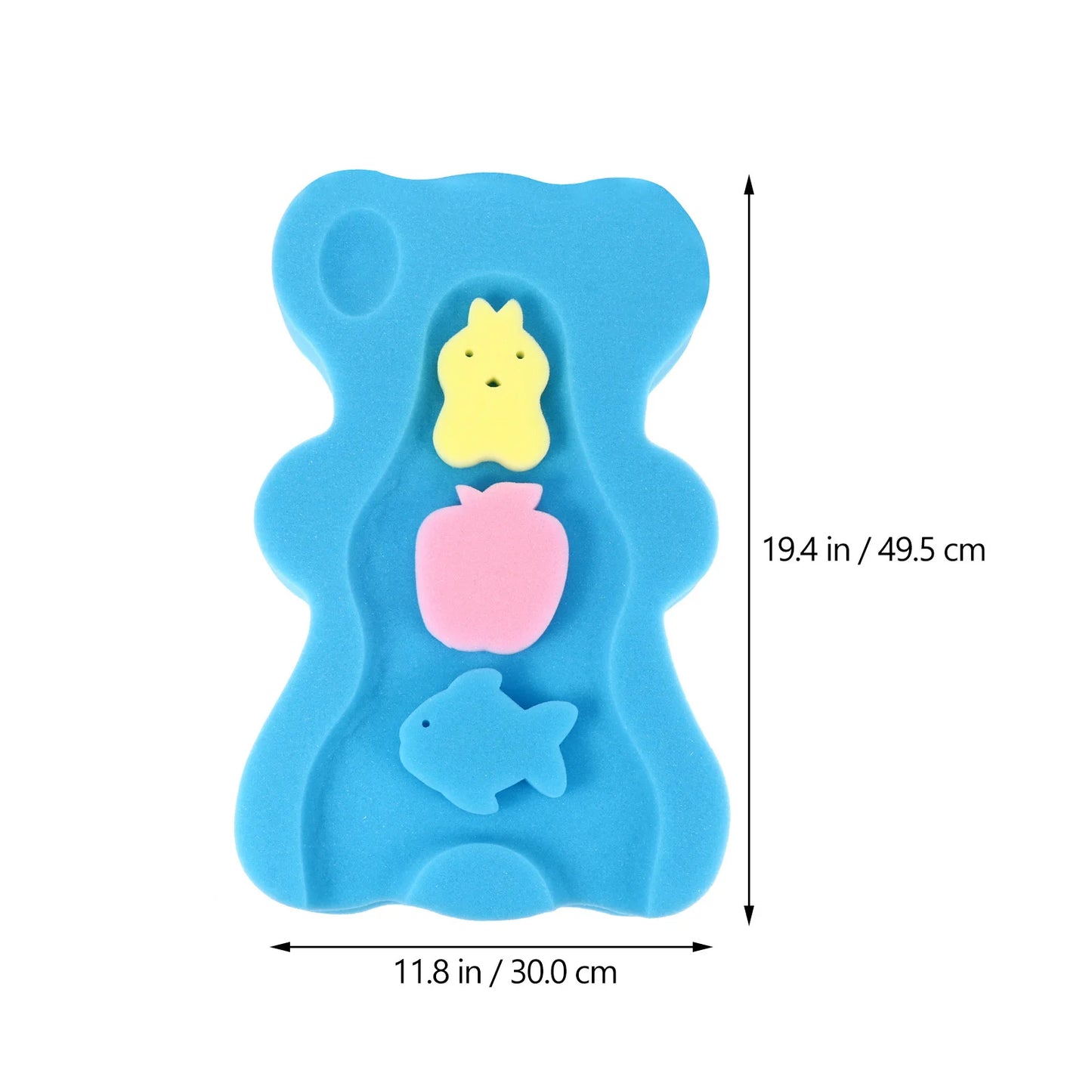 Baby Sponge Infant Bath Mat Drying Support Cushion Skid Proof Comfy Lightweight Bear Shape Design For Newborn