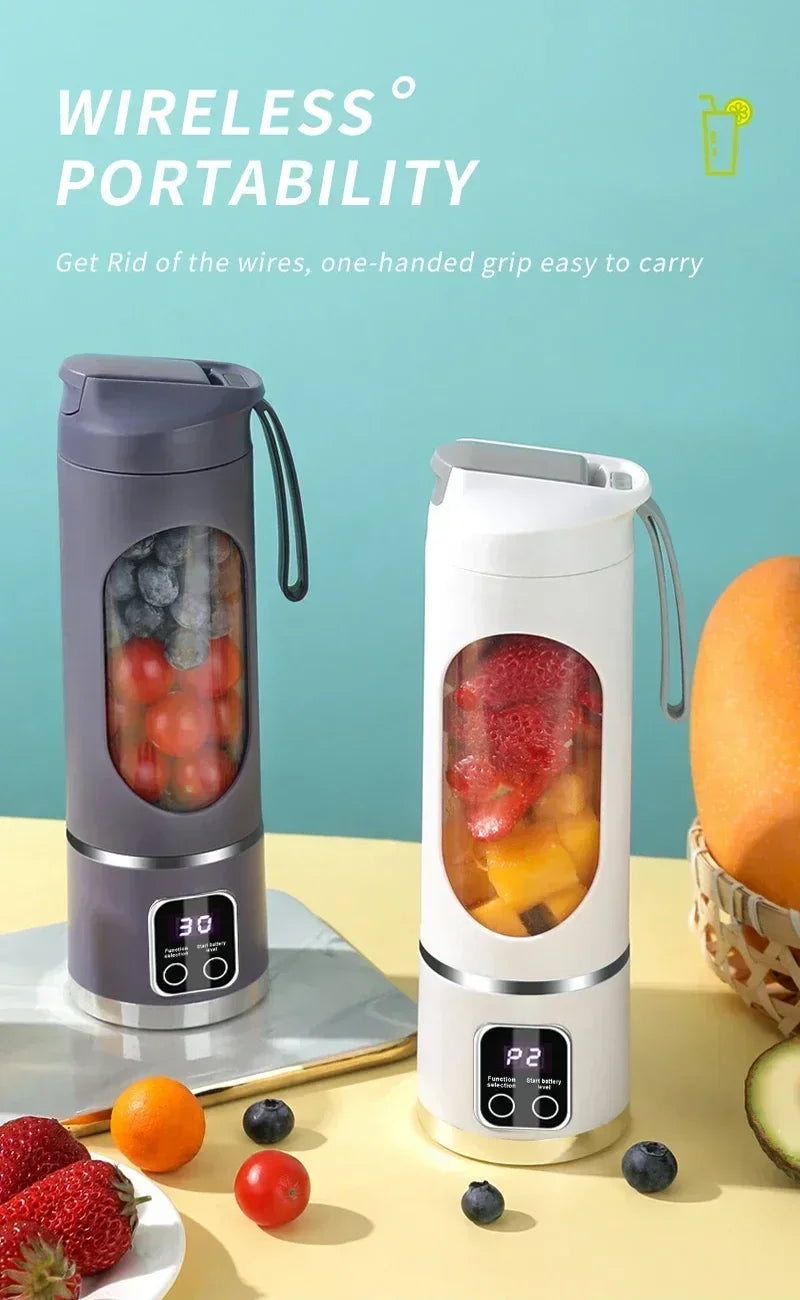 Kitchen Juicer Blender Portable Blender Kitchen Appliances Juice Milkshake 450ml Home Electric Portable Mini Juicing Cup