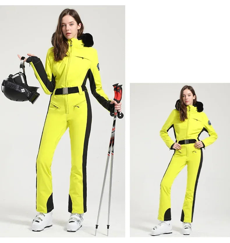 Skiing Suites 2025 Winter Snowboard Wear Outdoor Sports Overalls New 1PS Warm Female Ski Clothing Windproof Waterproof Jumpsuits