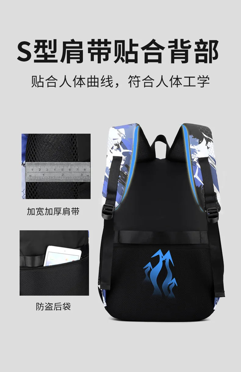 Children School Backpack for Boys Schoolbag for Kids Teenage Elementary Middle Waterproof Lightweight Bookbag Daypack 3-9 Garde