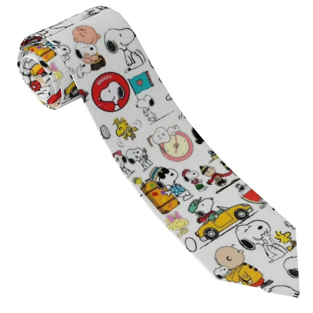Personalized Fashion S-Snoopys Neckties Men Silk Cartoon Office Neck Tie
