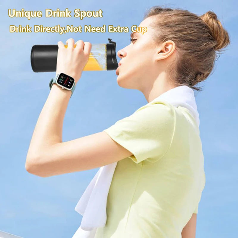 Portable Blender Smoothies Mini Portable Juicer Blender USB Rechargeable Portable Blender for Smoothies Fresh Fruit Juice Mixer