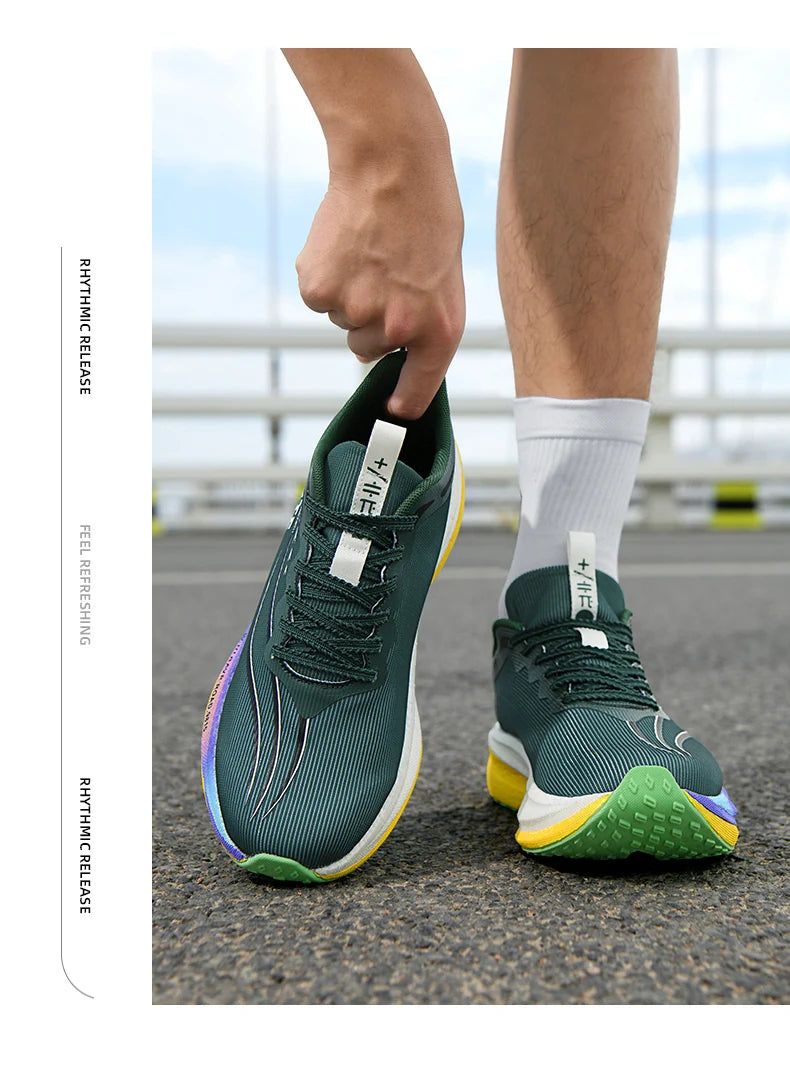 Running Shoes Men High Quality Full Palm Carbon Plate Cushion Professional Training Shoes Lightweight Wear-Resistant Sneakers