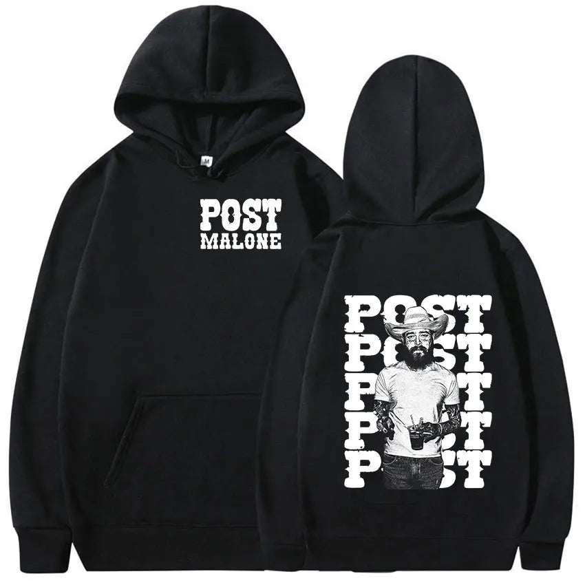 Rapper P-Posts M-Malones Graphic Hoodie Men's Hip Hop Retro Pullover Sweatshirt Man Casual Fashion Oversized Hoodies Streetwear
