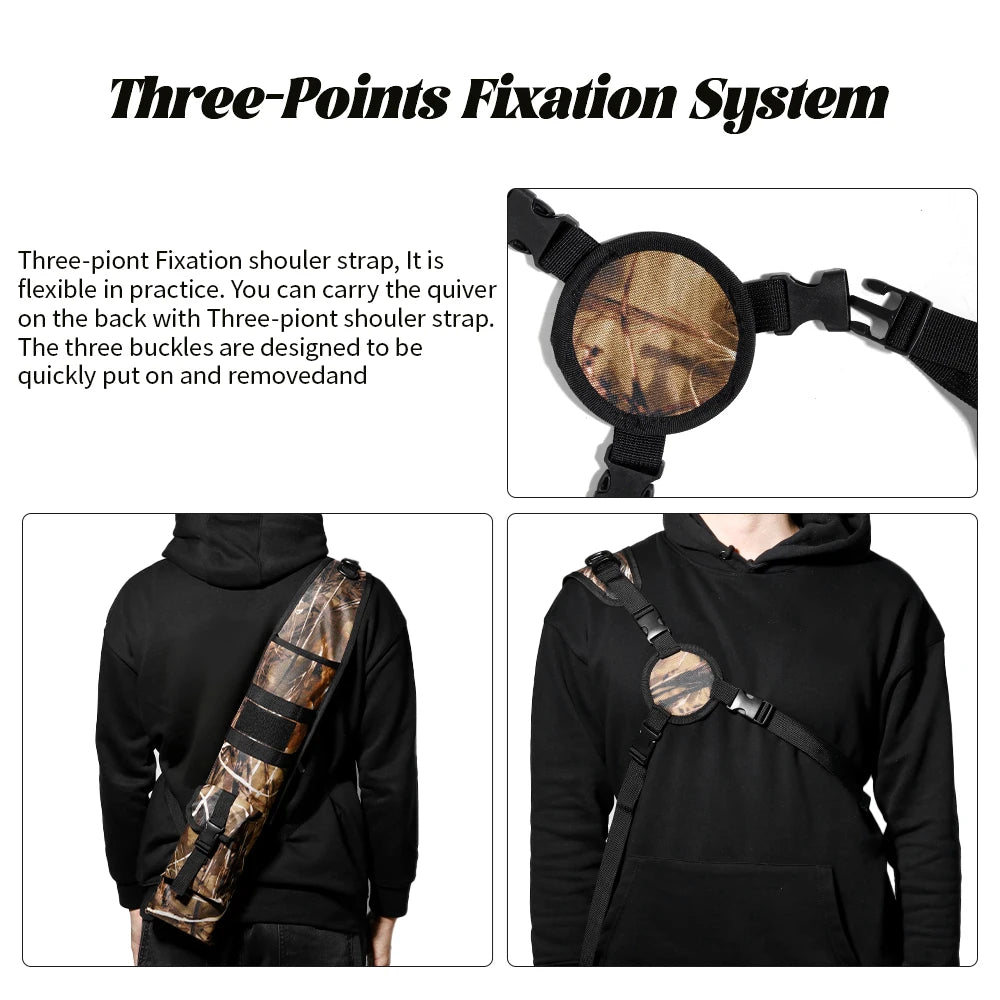 Archery Lightweight Back Arrow Quiver with Molle System Hanged for Target Shooting