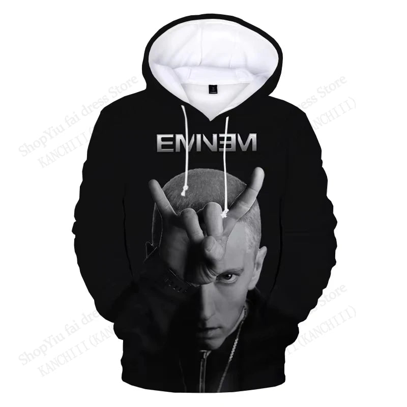 Rapper Eminem 3d Print Hoodie Men Women Fashion Oversized Hoodie Sweatshirt Boy Coats Women Sweats Men Hoodies Rock Clothes Rap