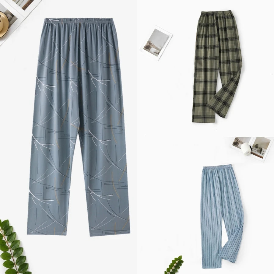Pajama Pants Men's Spring and Autumn Loose Casual Trousers Home Pants Men's Home Pants Can Be Worn Outside