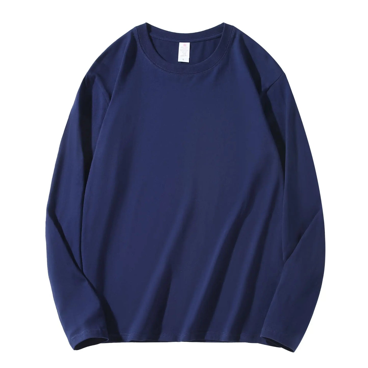 Cotton 100% Long-sleeved Men's T Shirt MRMT 2025 Brand New Round-collar Solid-color Men T-shirt for Male Tshirt Man Tops Tees