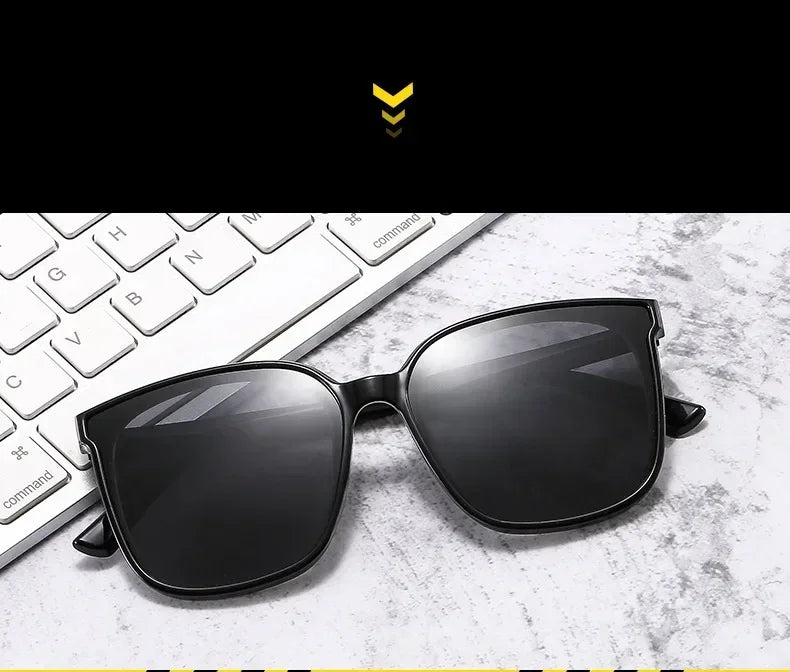 Trendy UV400 Sunglasses for Men Fashion Retro Square Polarized Sun Glasses Eyewear Male Women Vintage Myopia Eyewear0-1.0-4.0