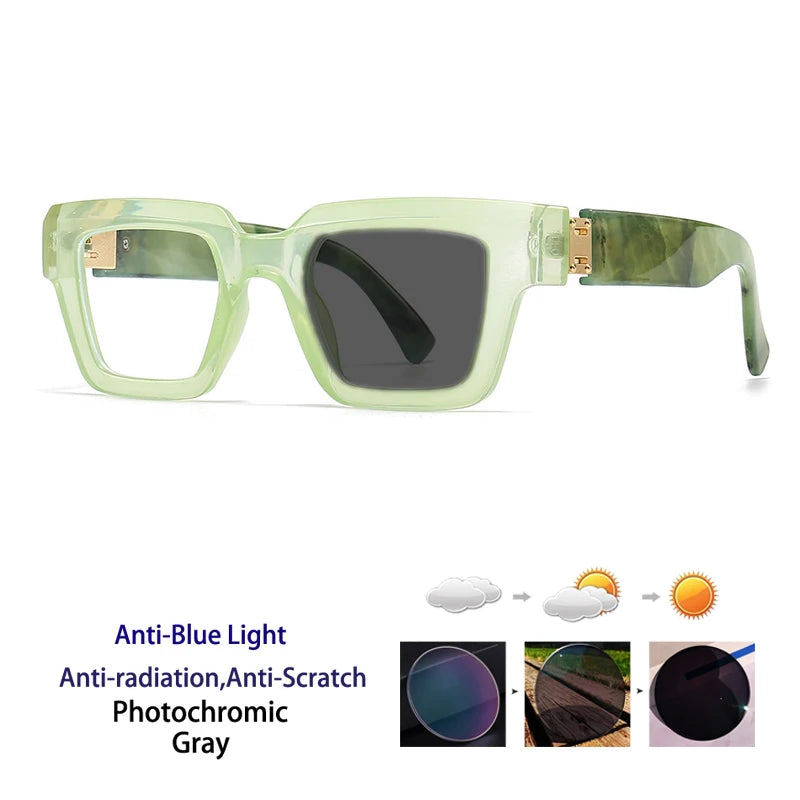 Brand Design Retro Reading Glasses for Man and Women Fashion Luxury Legs Large Size Square Presbyopic Eyewear Dioptric 0 to +6.0