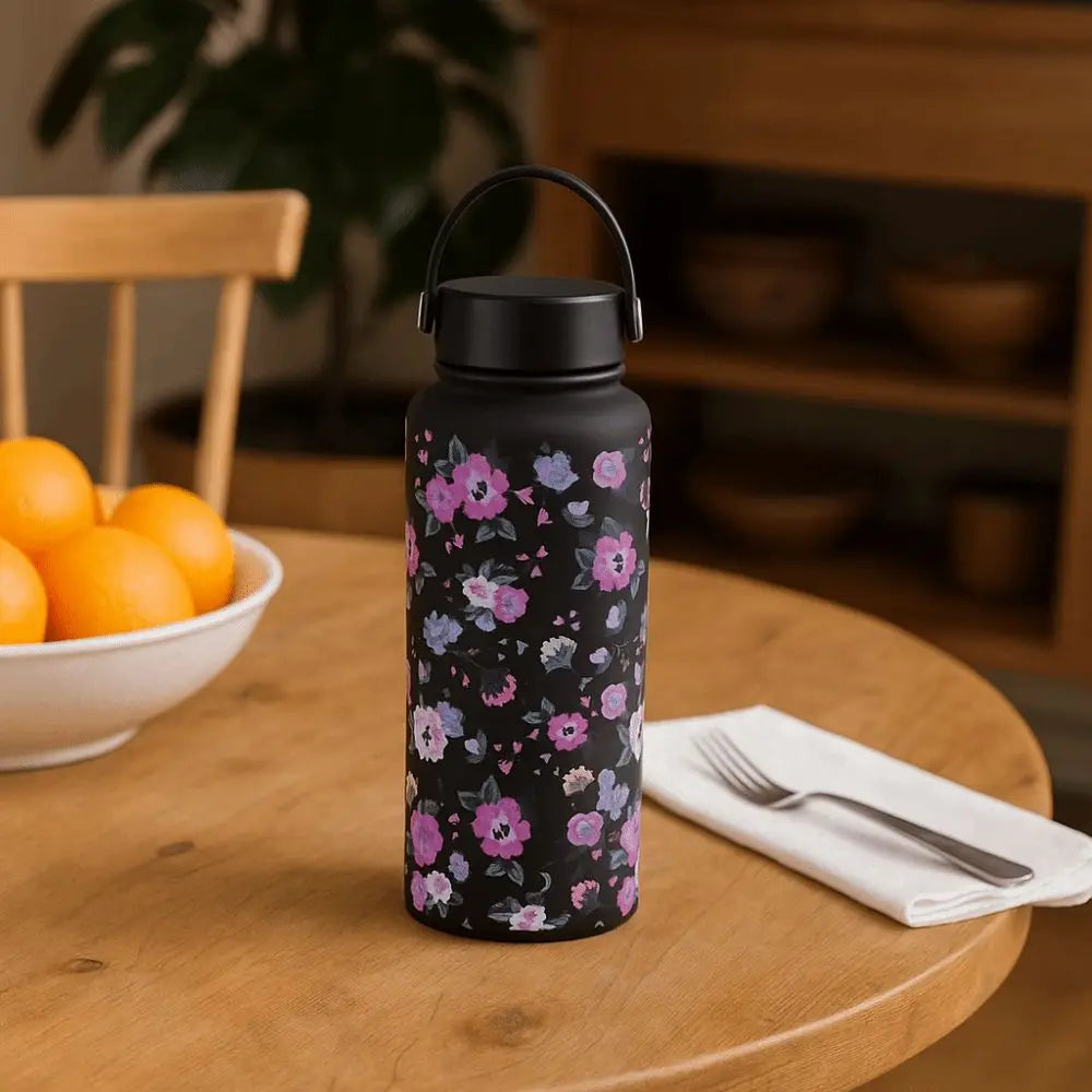 Gift INS Insulated Water Bottle Portable 1L Outdoor Insulated Mug Stainless Steel Leak-proof Thermal Water Bottle Office