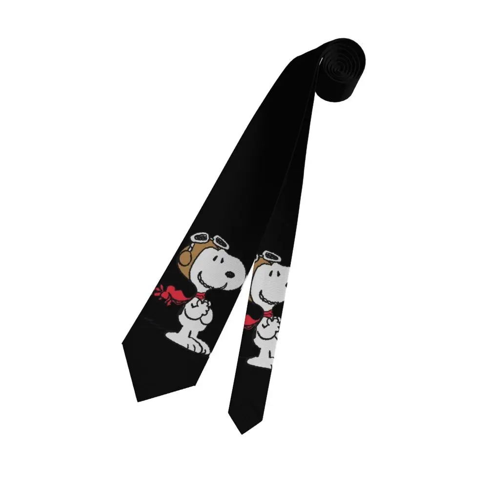 Personalized Fashion S-Snoopys Neckties Men Silk Cartoon Office Neck Tie