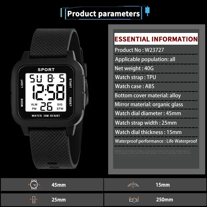 Sports Watches for Men Electronic Watch Digital Retro Style Clock Men Male Reloj Hombre Students Sports Watch Relogio Masculino