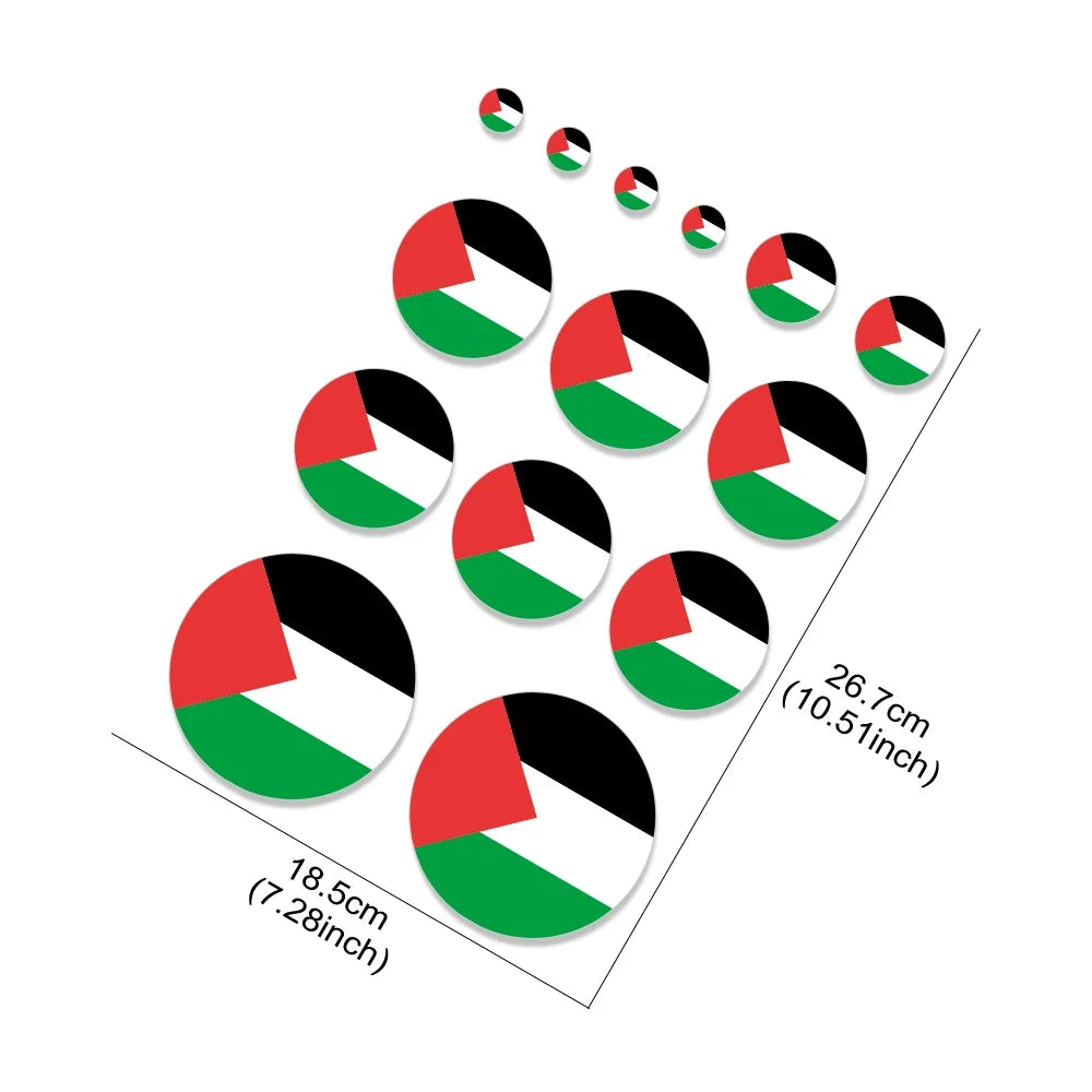 Palestine Flag Car Stickers Tuning Decor Decal on Bumper Rear Window Windshield Laptop Walls Motorcycle Styling Auto Accessories