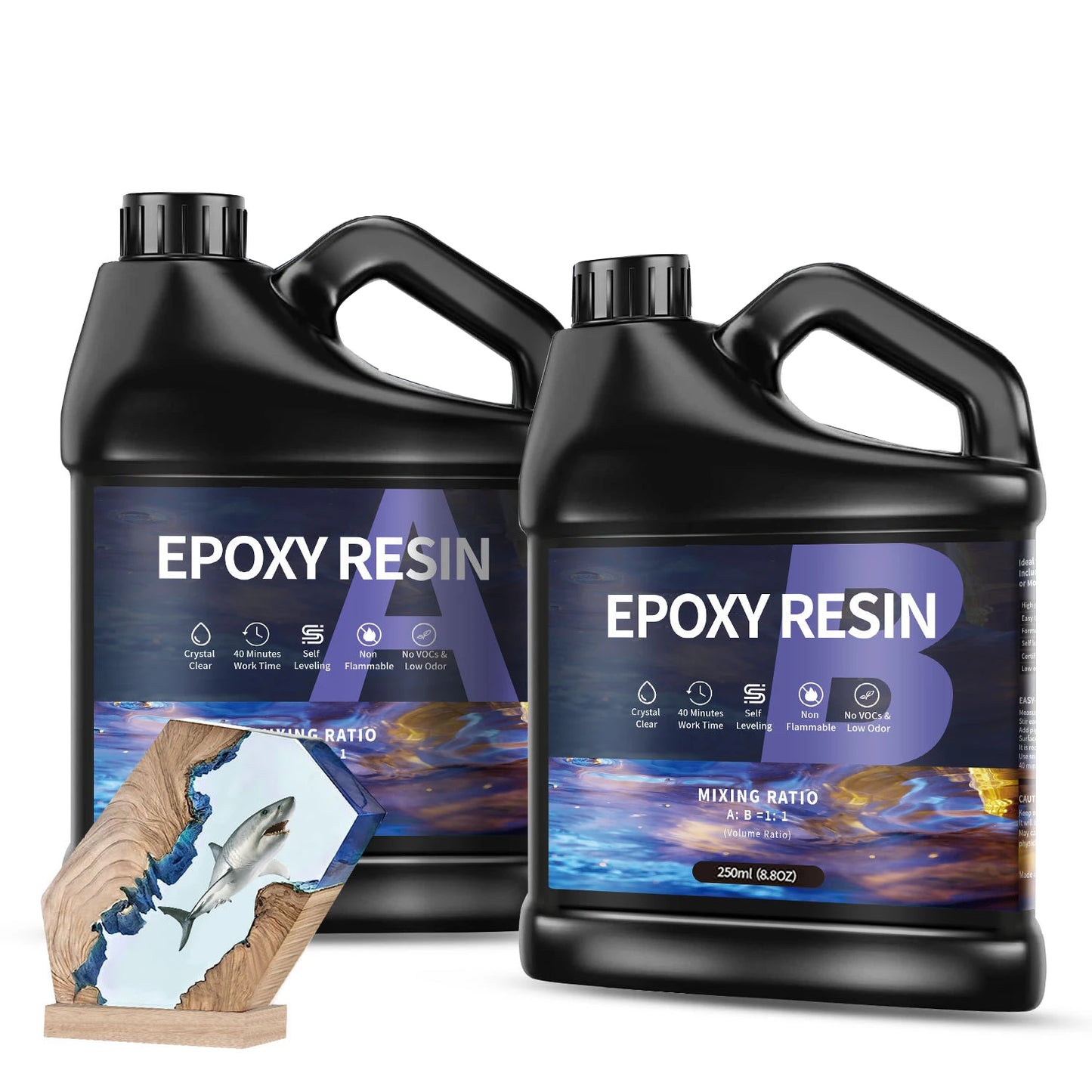 500/1000ml Epoxy Resin 1:1 AB High-Definition Transparent Resin Adhesive Eternal Gloss Crystal Curing Agent DIY Jewelry Making
