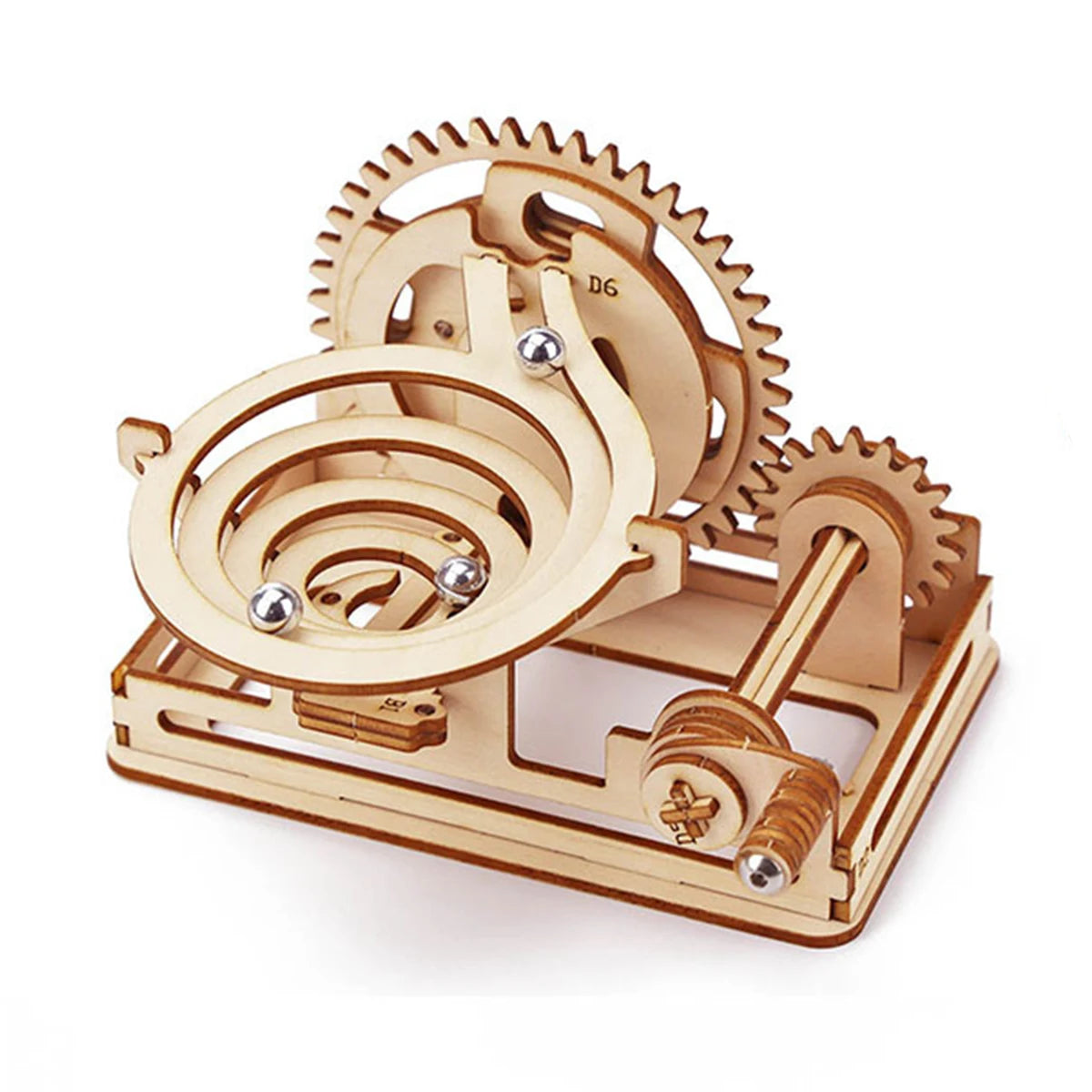 Spiral Marble Run 3D Wooden Puzzles DIY Model Building Kits with Mechanical Puzzles 