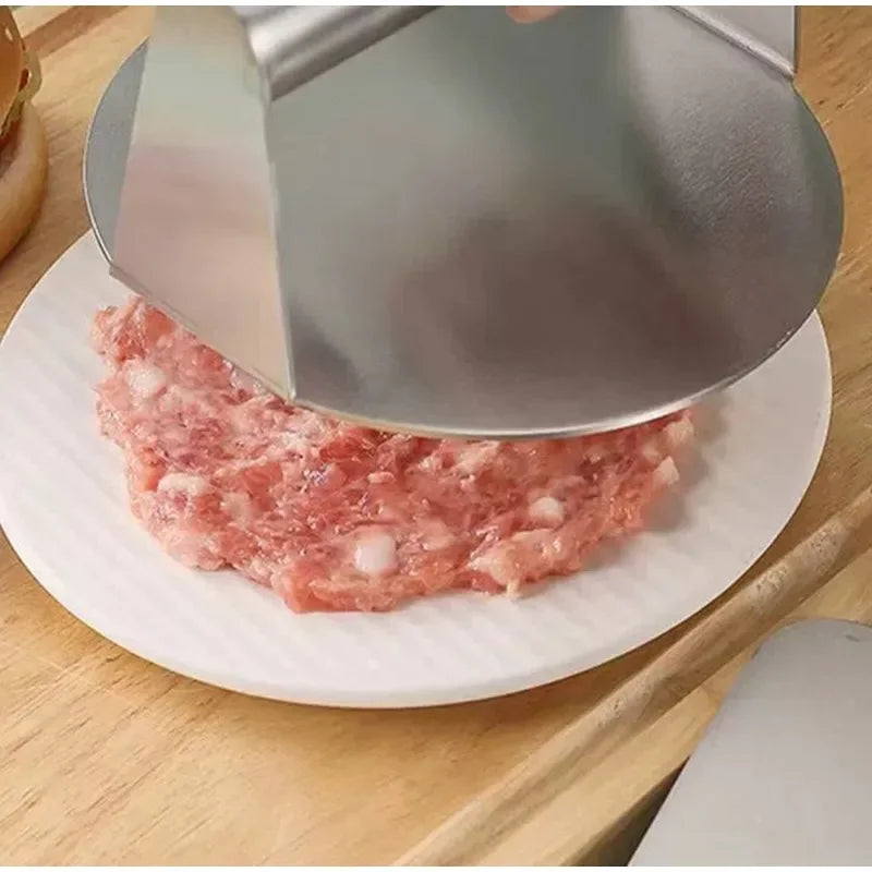 Stainless Steel Smash Burger Press with Handle Circular Meat Press Mold Hamburger Pressing Tool Kitchen Accessories Household