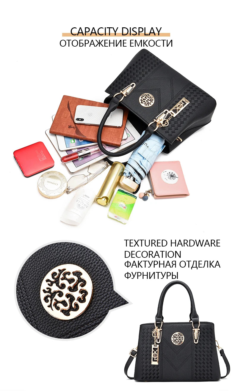 New Famous Designer Brand Bags Women Leather Handbags  Luxury Ladies Hand Bags Purse Fashion Shoulder Bags Gift