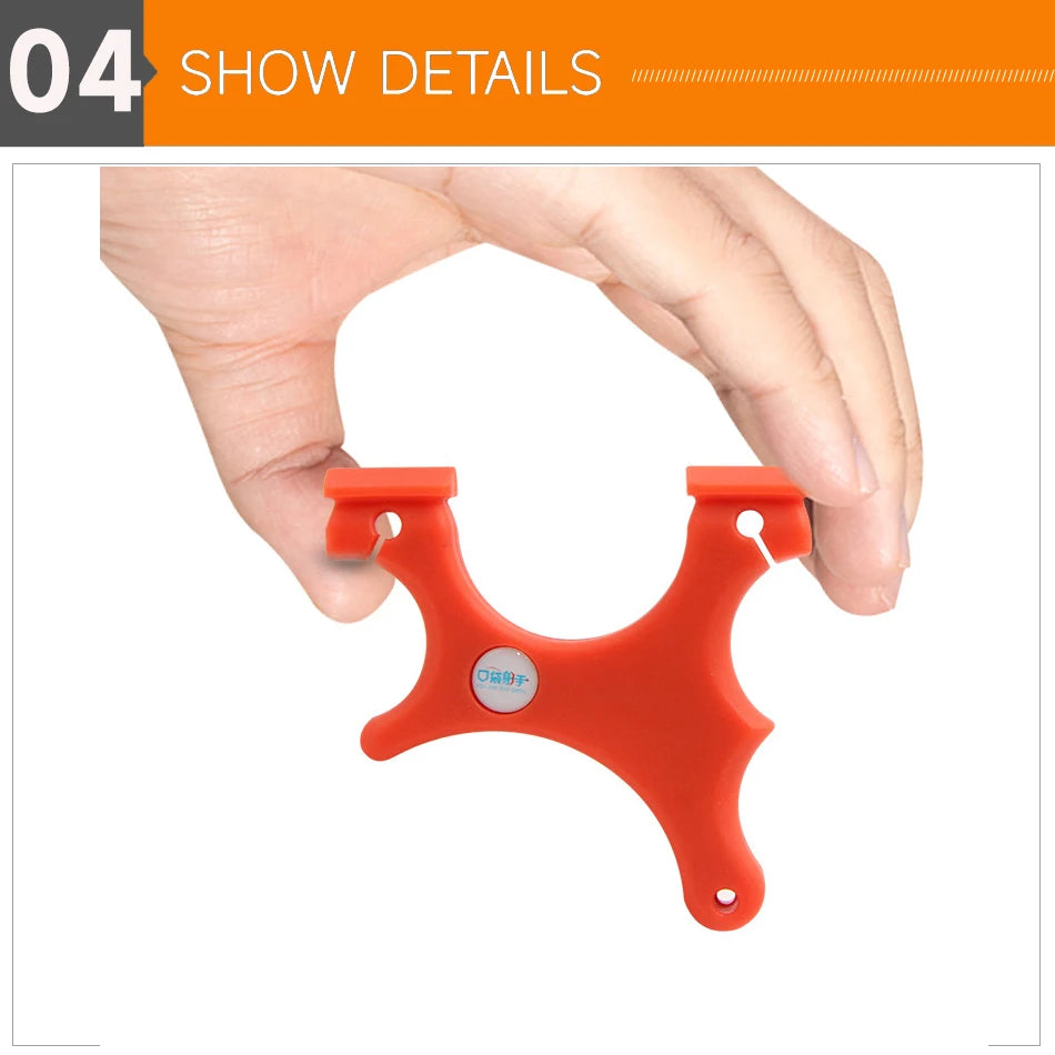 Slingshot for Kids Adult Powerful Catapult Outdoor Powerful Hunting Flat Leather Card Ball Rubber Band Archer Pocket placement