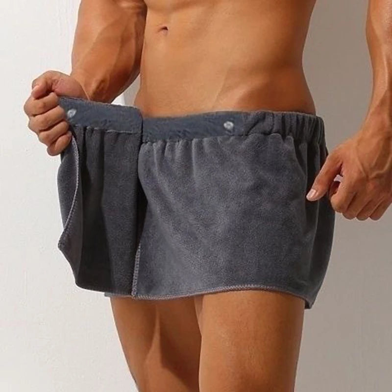 Sauna Skirt Men's Wearable Bath Towel Magic Skirt Shower Soft Breathable Beach Bathrobe Adult Sports Bathrobe