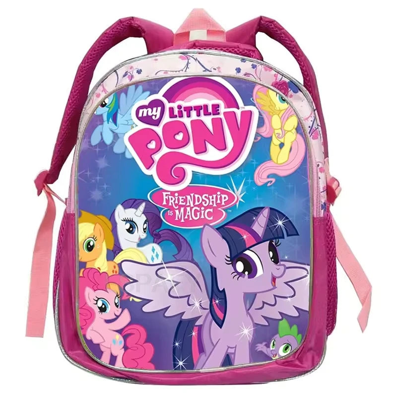 My Little Pony School Bags Kids Book Bags Prints Kindergarten Daypack Pink Cartoon Girls Schoolbags For 1-3-5Years Old