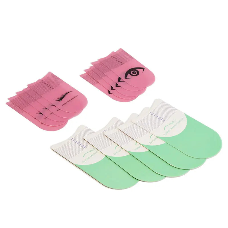 10Pcs Lash Length Measuring Ruler Portable Soft Plastic Ruler Makeup Tool Lashes Extension Growth Accessory