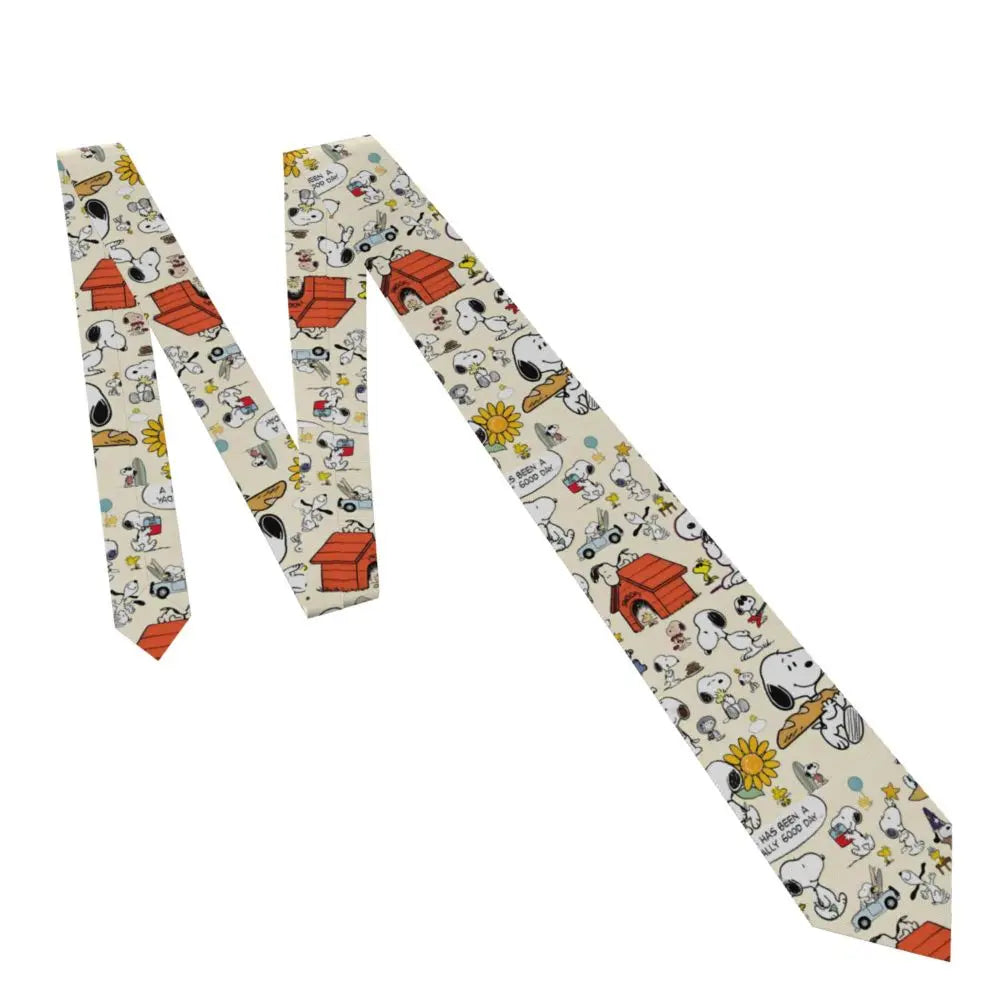 Personalized Fashion S-Snoopys Neckties Men Silk Cartoon Office Neck Tie