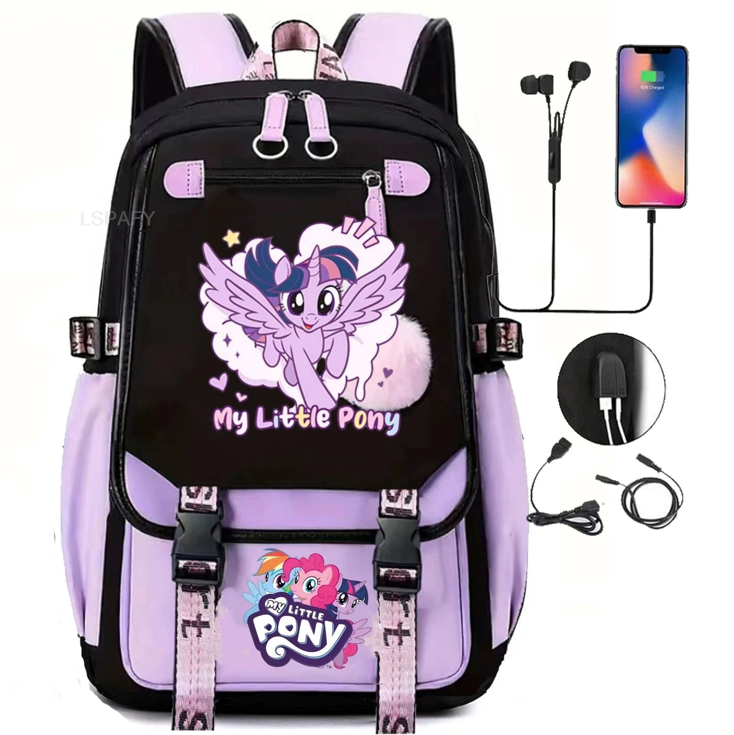 My Little Pony SchoolBags Fashion Boys Girls Backpack Rucksack Casual Travel Multipocket Book Bags New Semester Gift