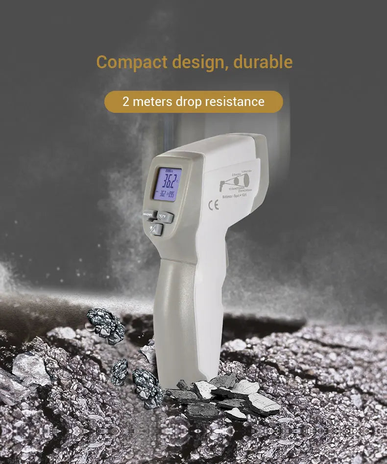 Industrial Laser LCD Digital IR Infrared Thermometer Temperature Meter Point -50-500 Degree Non-Contact Thermometer Pyrometer