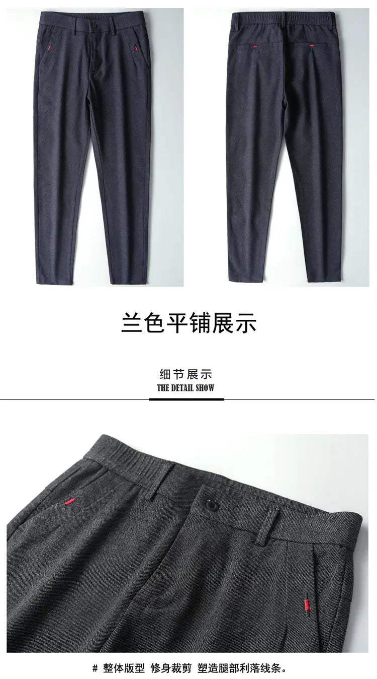 In the autumn of 2025, men's casual pants are slimming, fashionable, cool and versatile. Solid straight-leg Korean-style busines