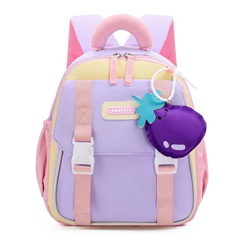 New Large-capacity Backpack Children Kindergarten Backpack Boys Girls Kids Load-reducing Color-blocking Double-shoulder Bag