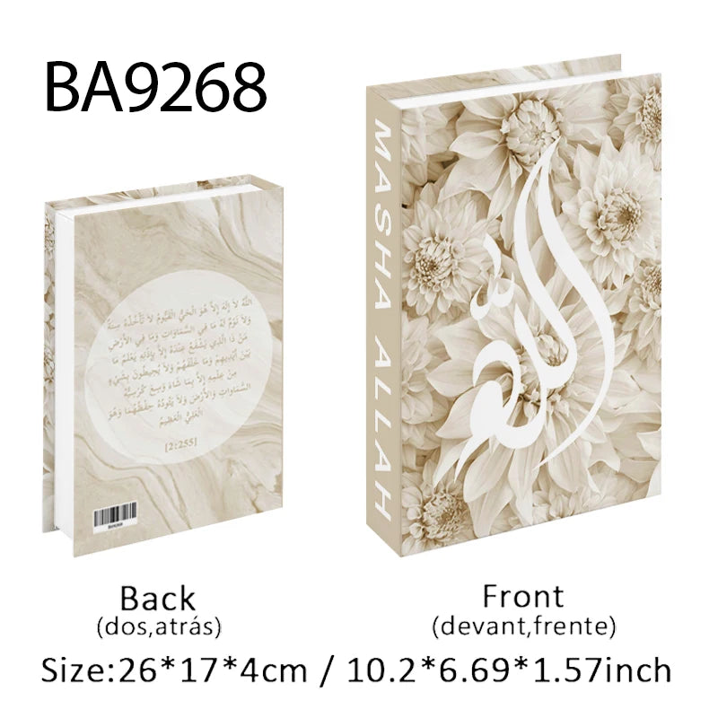 Islamic Mosque Kabaa Luxury Fake Book Home Decor Decorative Books Storage Box Simulation Book Coffee Table Interior Decoration