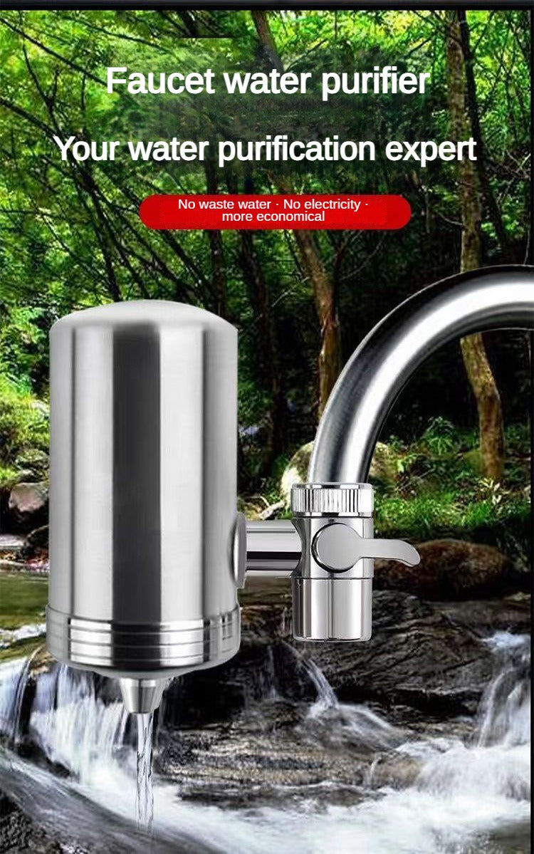 7 Layer 0.1μm Drinking Water Faucet Purifier Eco Tap Filter Stainless Steel Ceramic Activated Carbon KDF Cartridge Home Kitchen