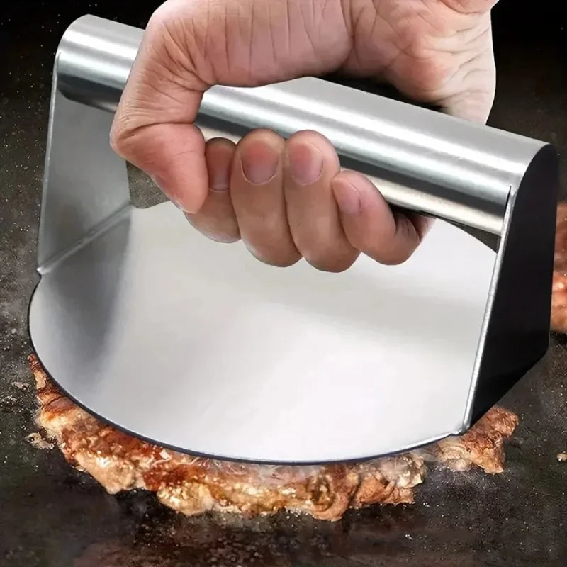 Stainless Steel Smash Burger Press Hamburger Patties Meat Masher Circular Meat Press Mold for Deli Meats Kitchen Accessories
