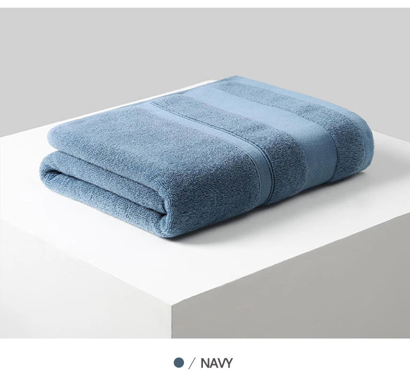 Battilo Cotton Bath Towel Soft Absorbent Face Hand Towels Luxury Hotel Spa Bathroom Towel Solid Beach Towel 2Pcs Bath Towel Set