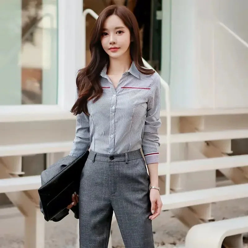 Summer Pattern Female Tops With Designs Crop Women's Shirt And Blouse Premium Promotion Elegant Social Clothing Sales Tall