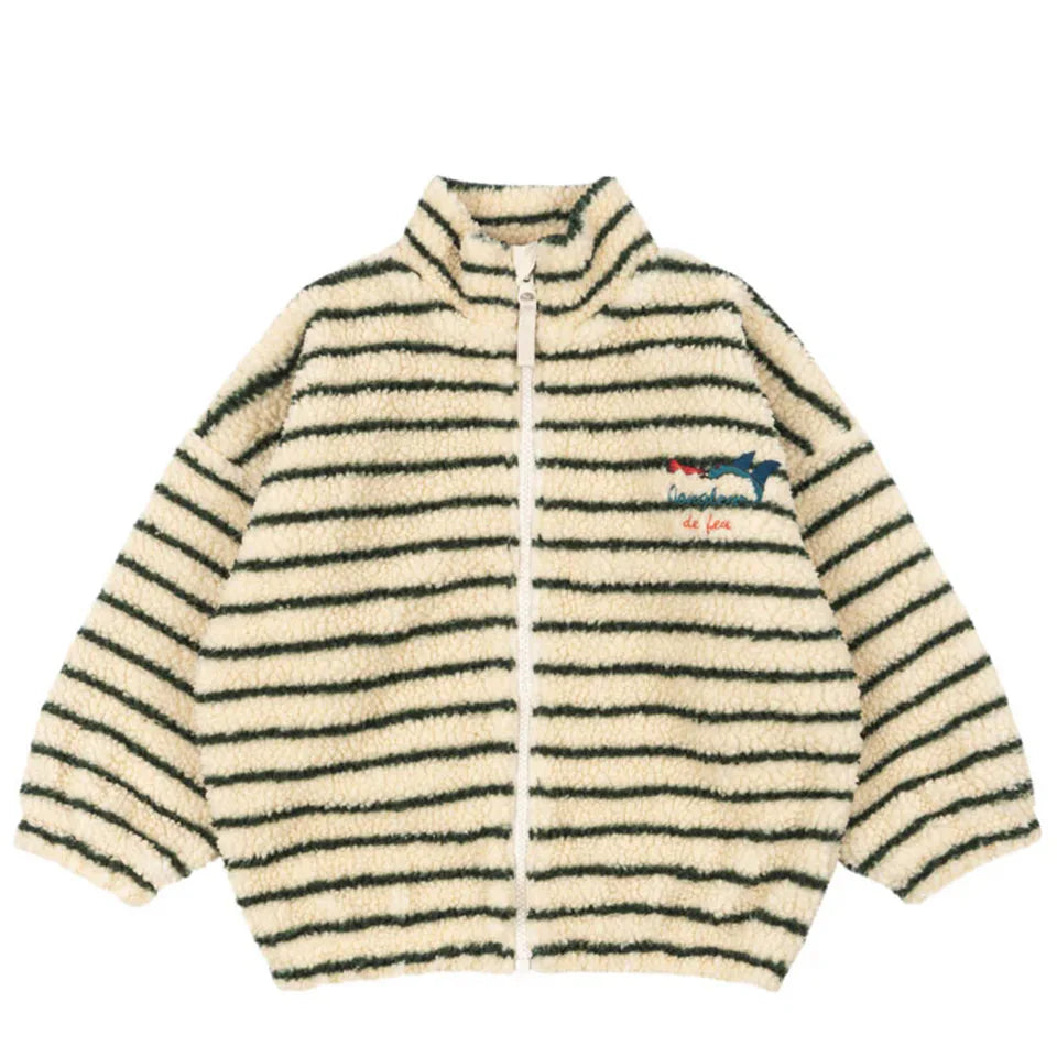 Children's Jackets 2024 Fall And Winter Fashion Cartoon Lamb Wool Girls Jacket Cotton Warm Cute Boys Coat Children's Clothing