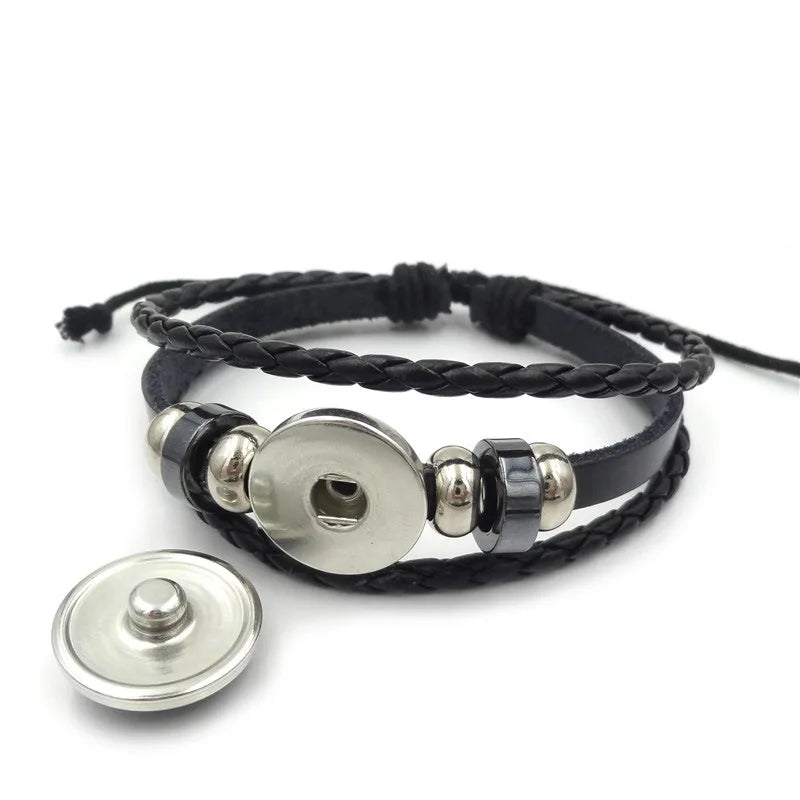 Palestine Flag Leather Bracelet Men Women Retro Multi-Layered Braided Bracelets Fashion Jewelry Accessories Patriotic Trinkets