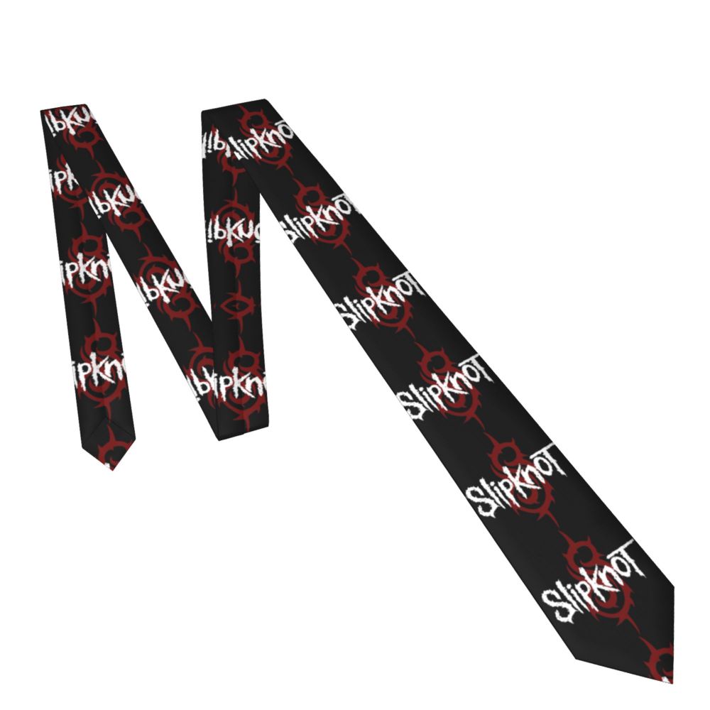 Slipknots Neckties Men's Customized Silk Heavy Metal Rock Music Gift Neck Tie for Office