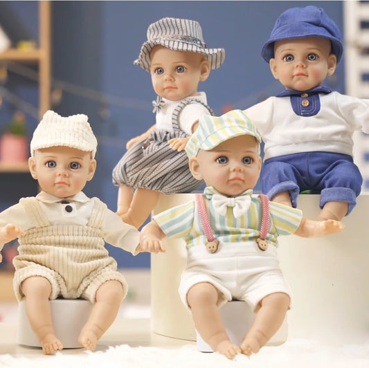 Bebe Reborn Doll 14 Inch 35CM  Boy Baby Doll With Fashion Clothes Soft Skin Cotton Body Lifelike Realistic Baby Children Gift