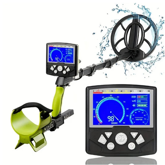 Metal Detector for Adults Analog Pointer Metal Detector with LCD Screen 10'' Waterproof Coil Adjustable All Metal&Disc&Pinpoint
