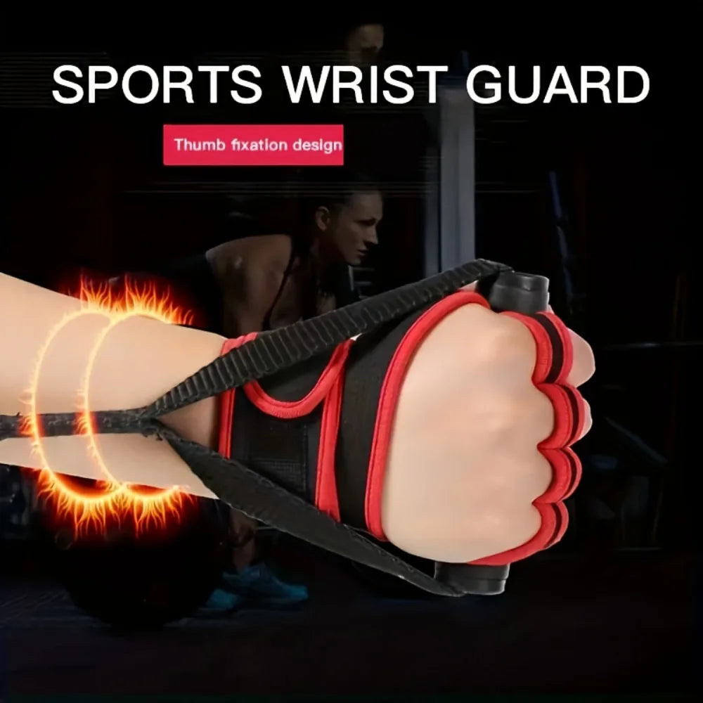 1Pair of Training Sport Gloves for Men Women Workout Fitness Body Building Weightlifting Gym Hand Wrist Palm Protector Dumbbells
