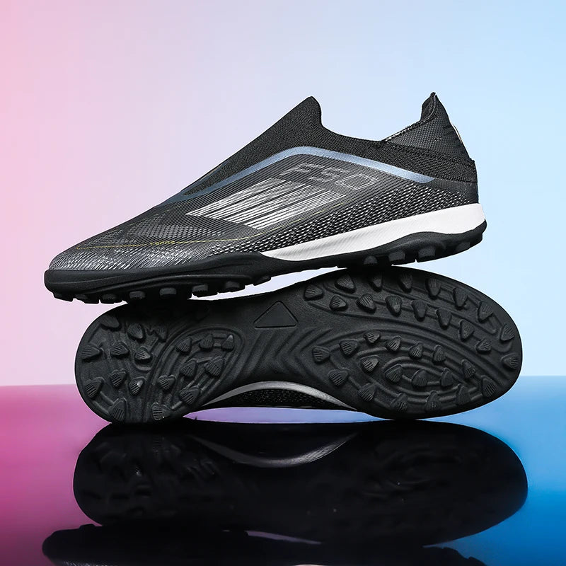 New Men Football Boots Long Spikes Ultralight Match Breathable Indoor Sneakers Soccer Shoes Cleats TF Training Drop Shipping