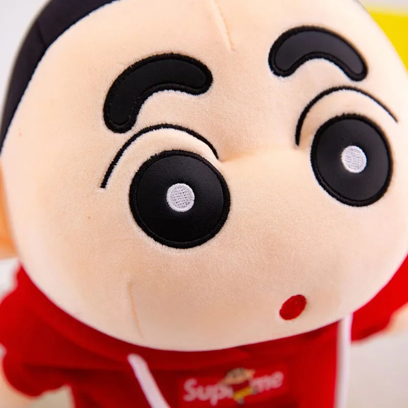 26-70cm Anime Crayon Shin-chan Doll Plush Red Blue Hoodies Detachable Collection Kawaii Stuffed Toys Dolls Bedroom Decoration
