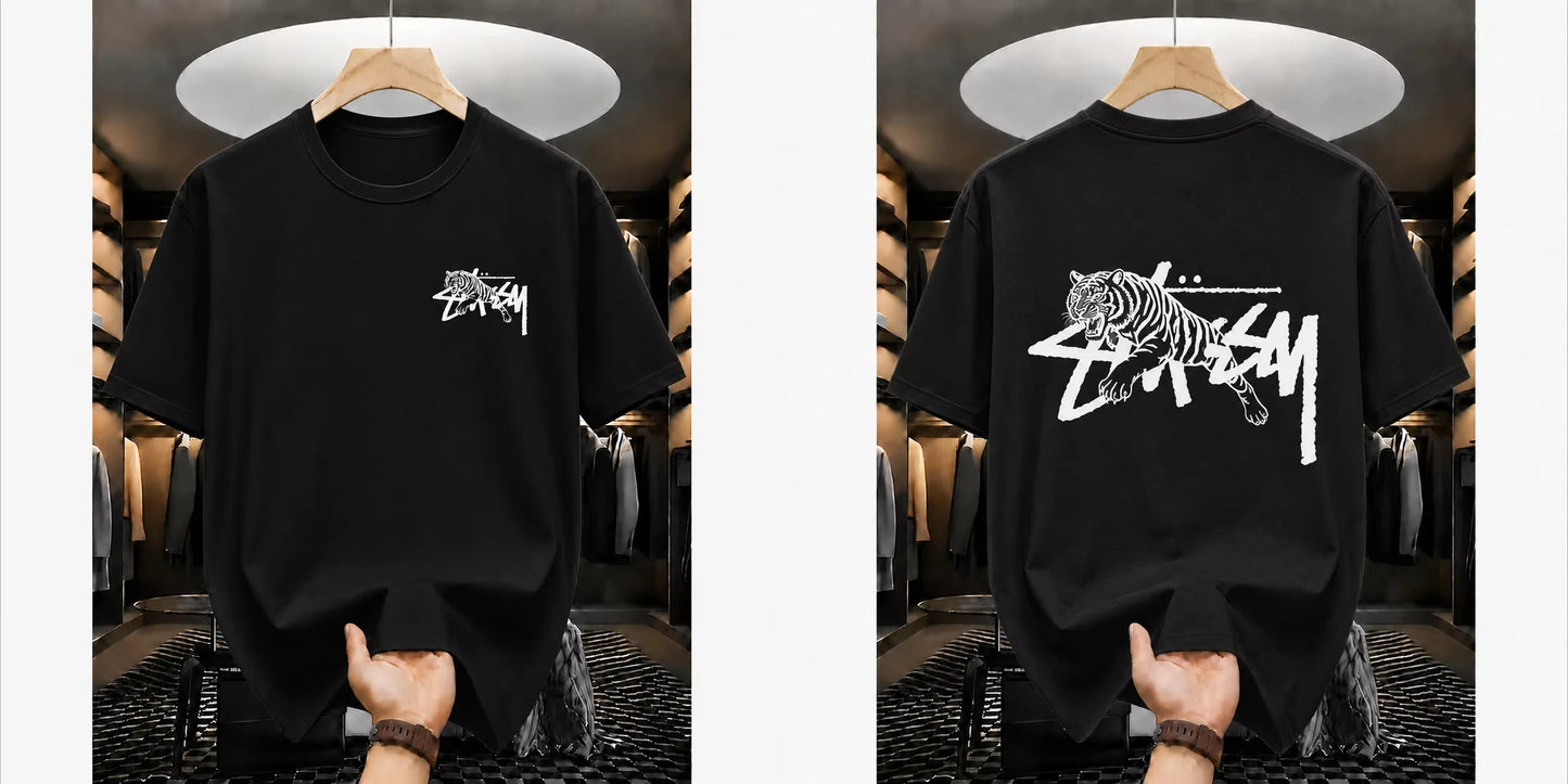 2026 Summer New  T-shirts Luxury Printed Top Pattern Short Sleeve Hip Hop T-shirt Men's Clothing Women's Alphabet T Shirt
