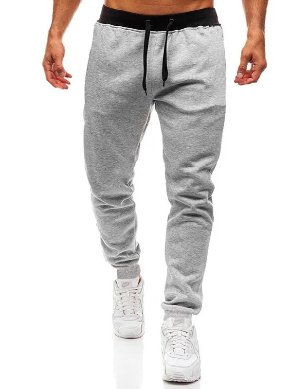 Autumn and winter Men Warm Casual Pants Fitness Sportswear Tracksuit Bottoms    Trousers Black Gyms Jogger Pants