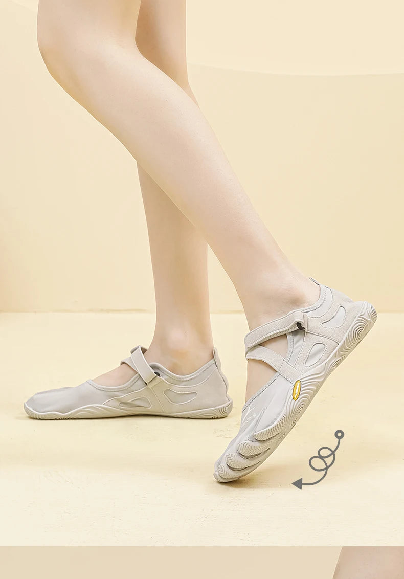 Non-Slip Five Toe Shoes for Women, GallonShark Flexible Barefoot Footwear with Strap for Dance & Gym